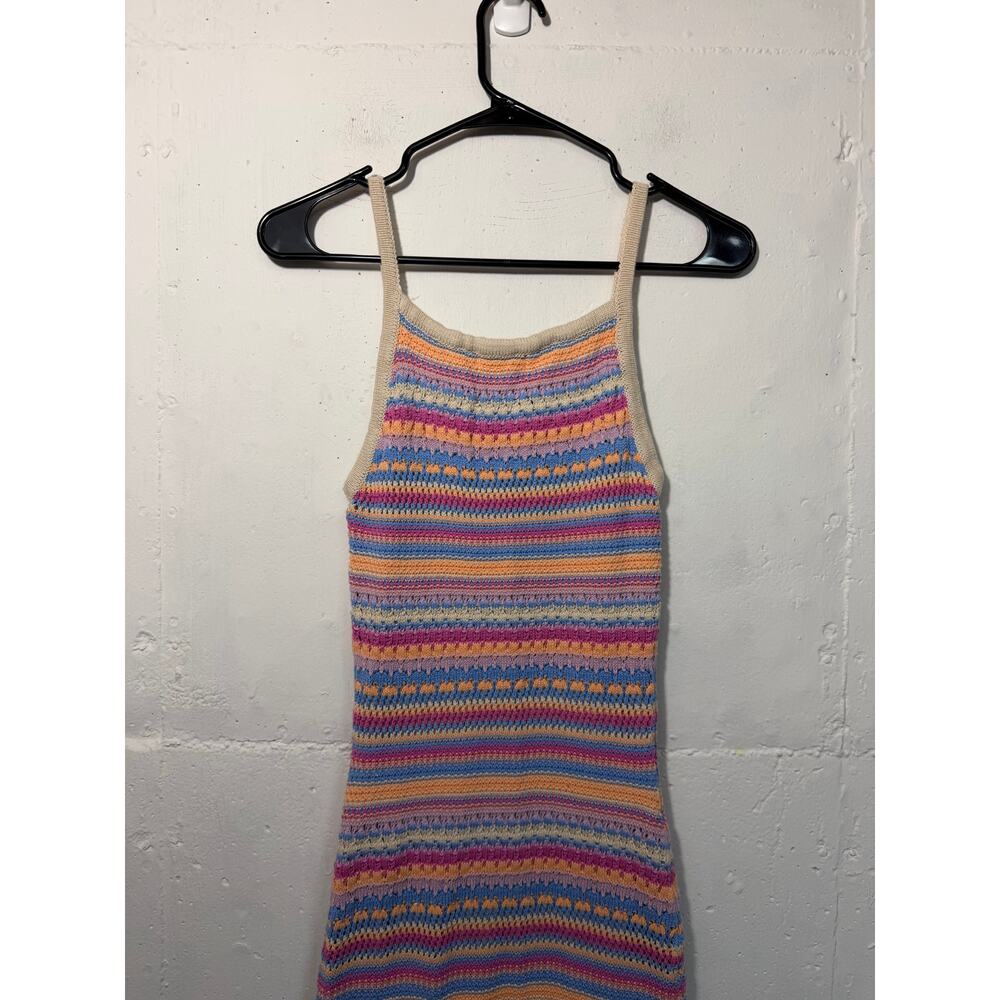 Z Supply Santa Cruz Stripe Midi Dress Womens XS Knit Crochet - Picture 6 of 9
